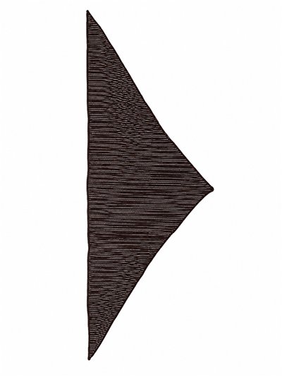 Dreieckiger Strickschal mit feinen Streifen