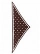 Écharpe triangulaire tricotée à pois avec bordure contrastée