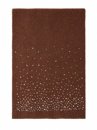 Sciarpa lavorata a maglia con strass sfumati