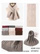 Diamond cable-knit winter scarf