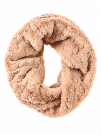 Braided-effect faux fur snood