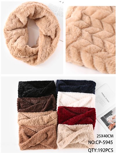 Braided-effect faux fur snood 2