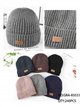 Gorro de malha canelada com aplique frontal