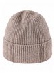 Gorro de punto canalé con vuelta ancha