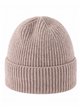 Gorro de punto canalé con brillo sutil