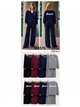 Polo neck knit sweater and wide leg trousers set