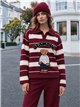 Conjunto Jersey rayas con oso y pantalón