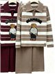 Conjunto Jersey rayas con oso y pantalón