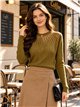 Jersey de canalé escote con tul y strass