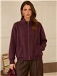 Zip knit jacket with patch pockets