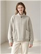 Zip knit jacket with patch pockets