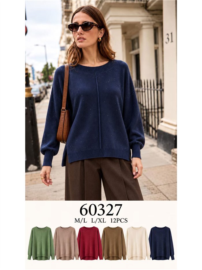 Jersey amplio con mini lentejuelas