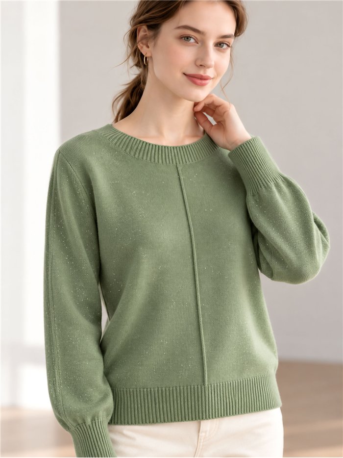 Jersey amplio con mini lentejuelas