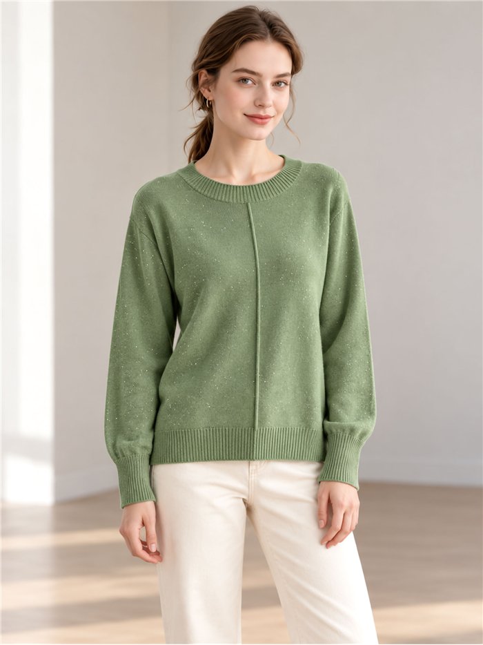 Jersey amplio con mini lentejuelas