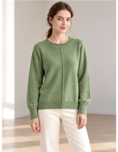 Jersey amplio con mini lentejuelas