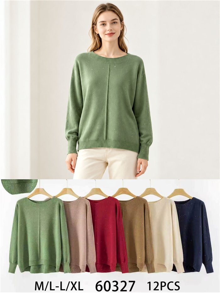 Jersey amplio con mini lentejuelas