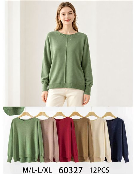 Jersey amplio con mini lentejuelas