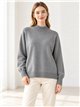 Jersey cuello perkins con botones laterales