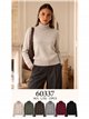 Jersey cuello vuelto con mini lentejuelas