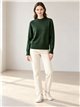 Jersey cuello redondo con mini lentejuelas