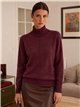 Jersey cuello alto con mini lentejuelas