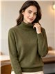 Jersey cuello alto con mini lentejuelas