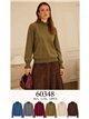 Jersey cuello volante con mini lentejuelas