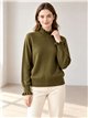 Jersey cuello volante con mini lentejuelas