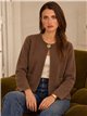 Jewel button open knit cardigan