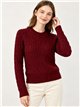 Jersey trenzado con mini lentejuelas
