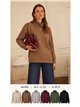 Jersey cuello vuelto con relieve de lunares