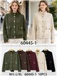Gold button cropped knit jacket