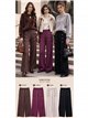 Pantalón wide leg de punto con botones dorados