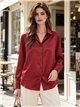 Satin finish button up shirt