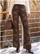 Jeans wide leg estampado floral