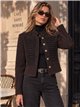 Wool effect tailored military braid jacket