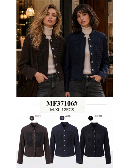 Wool effect tailored military braid jacket