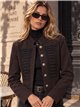 Wool effect tailored military braid jacket