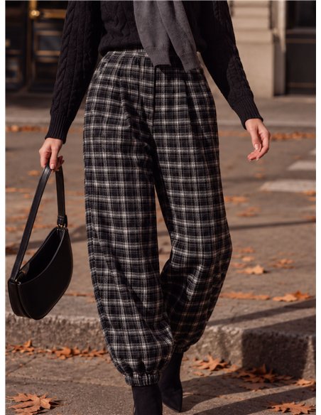 Pantalón jogger paño de cuadros