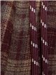 Pantalón paño wide leg de cuadros con cordón