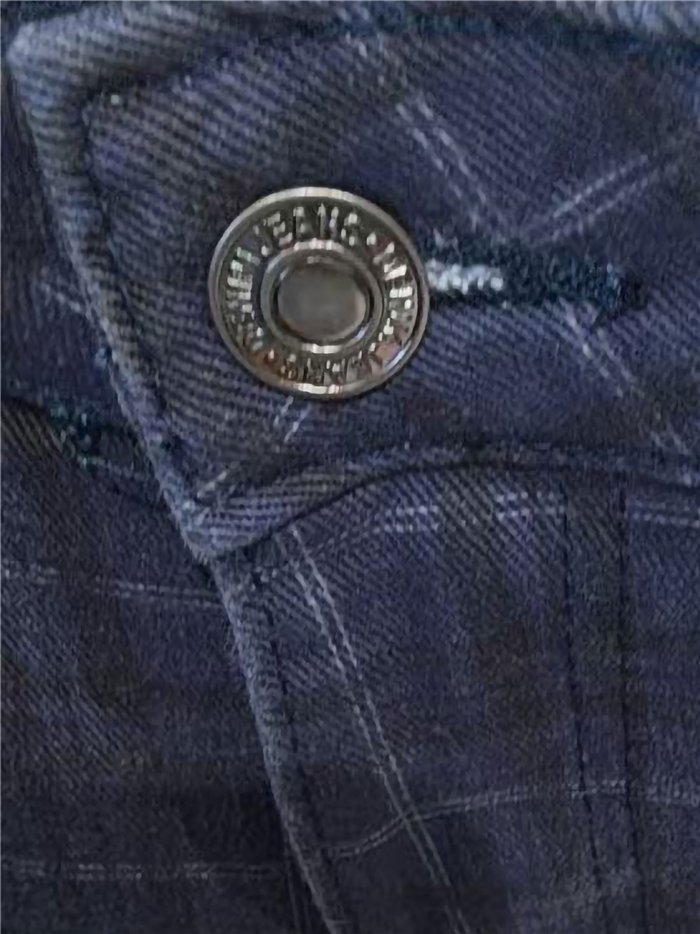Jeans balloon estampado de cuadros