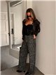 Jeans balloon animal print con botones