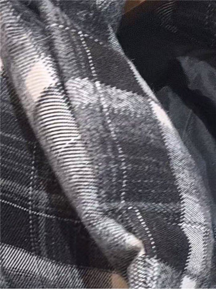 Cropped plaid puffer jacket