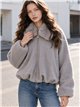 Chaqueta bomber paño con cuello de pelo
