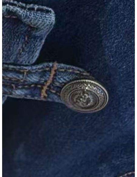 Chaqueta denim militar con botones